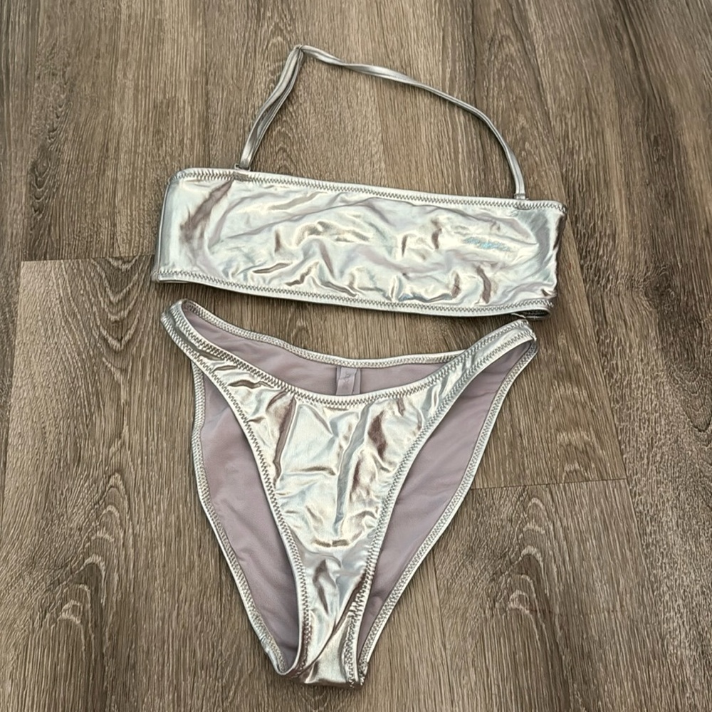 Skims metallic bikini set